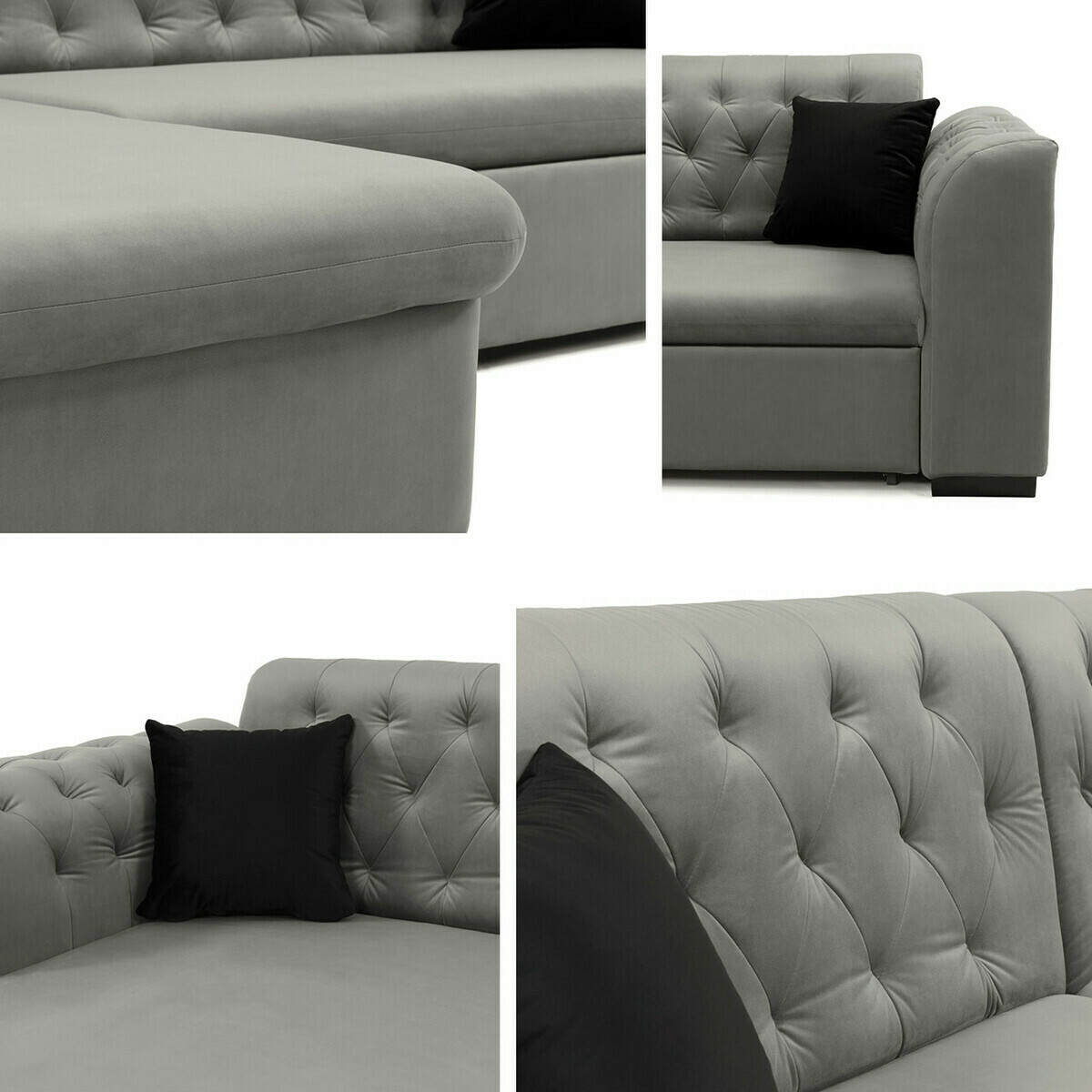 Γωνιακός καναπές Αγγλικού στυλ Comfivo 252 (Magic Velvet 2250 + Senegal 825)
