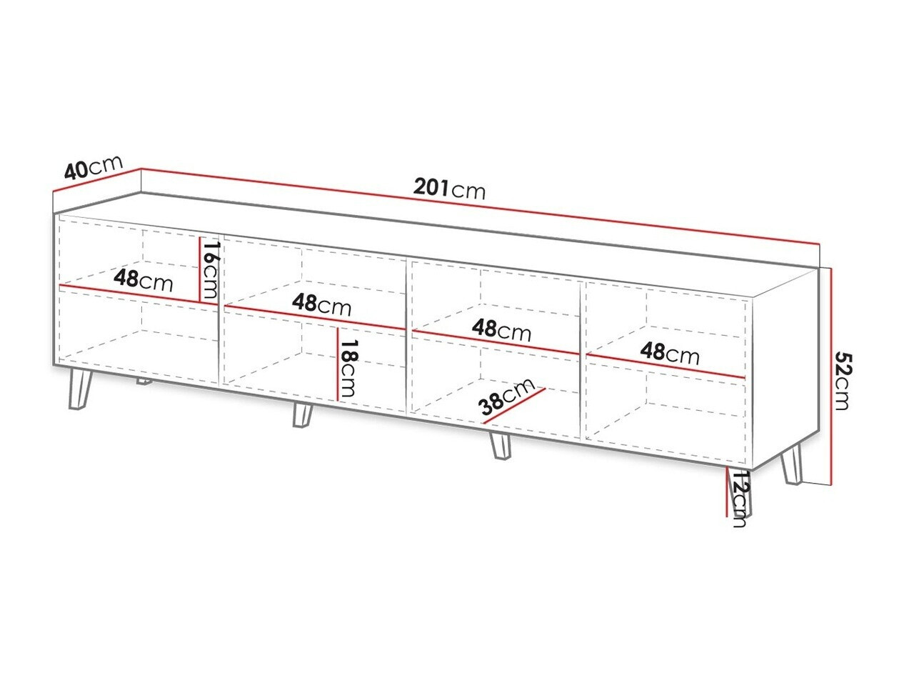Έπιπλο τηλεόρασης Dicto I (Άσπρο)
