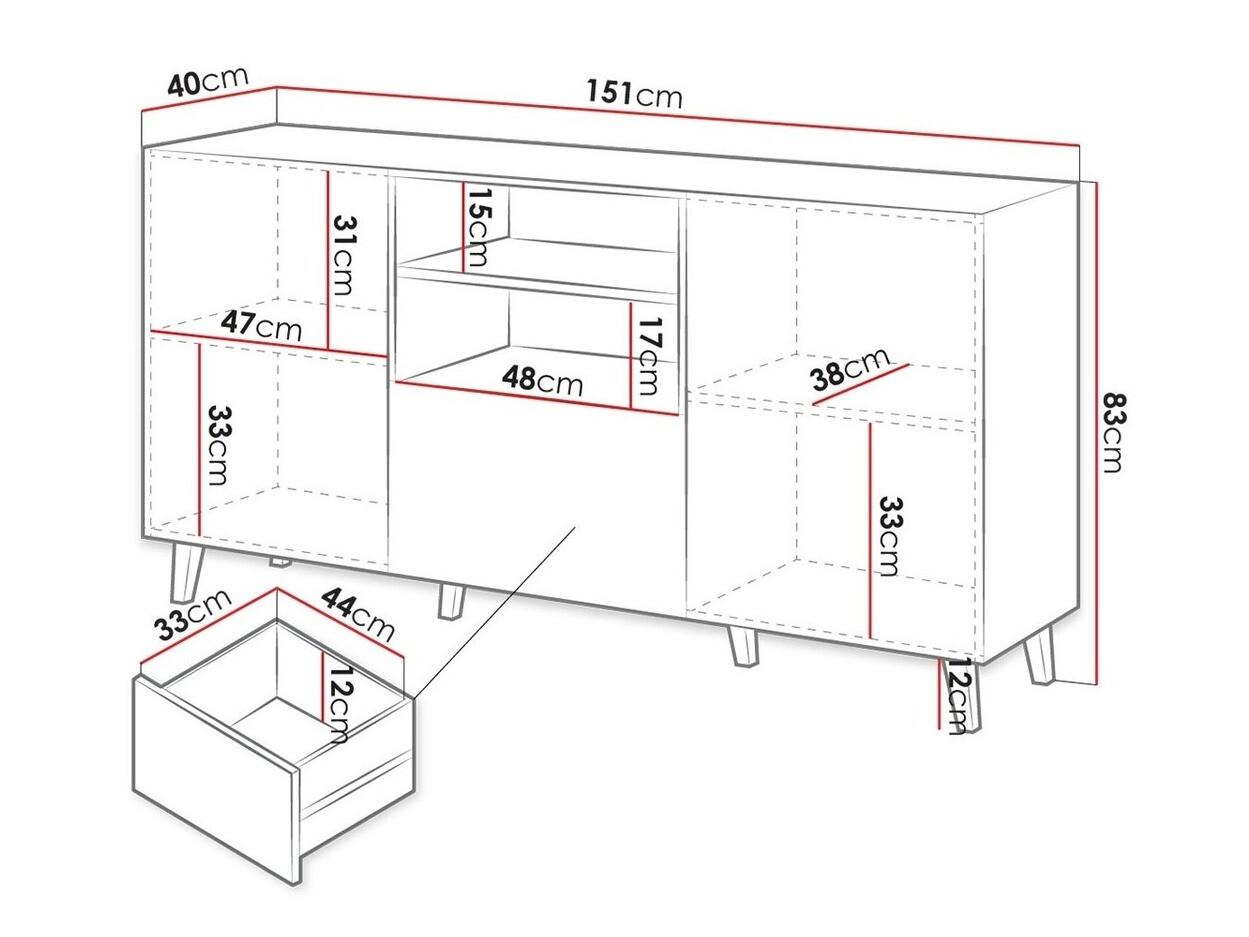Συρταριέρα Dicto (Μαύρο)