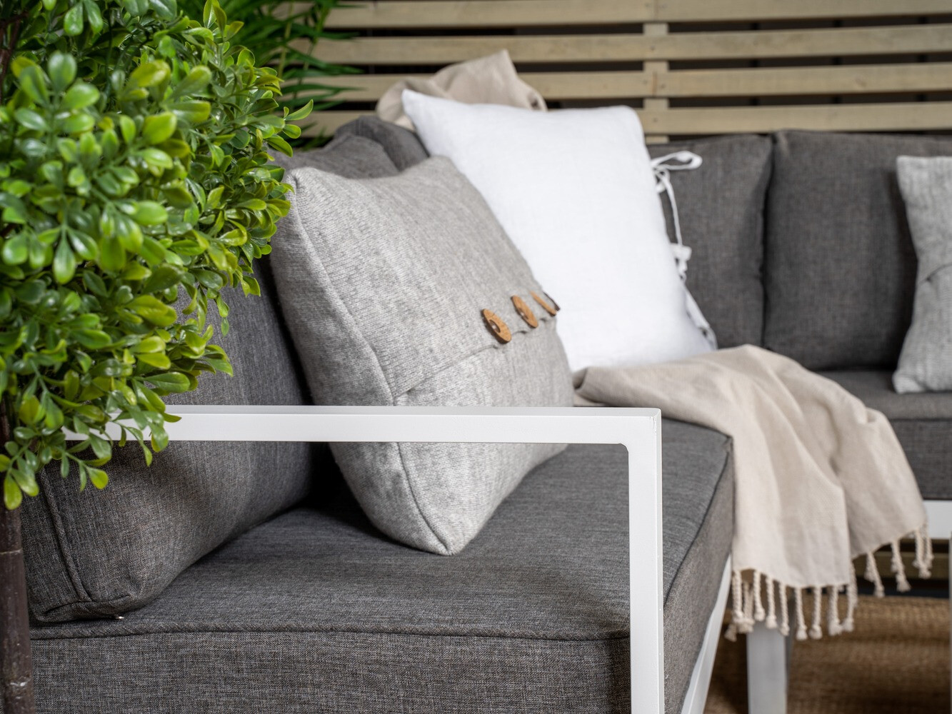 Σετ επίπλων εξωτερικού χώρου Dallas 773 (Άσπρο + Γκρι)