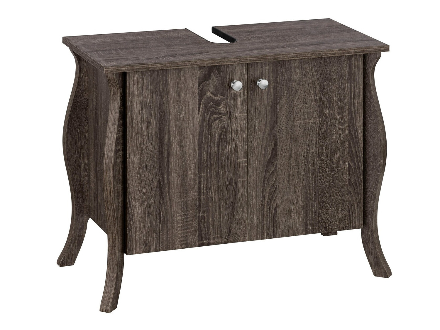 Standing bathroom cabinet for washbasin Ophtole 100 (Grey oak)