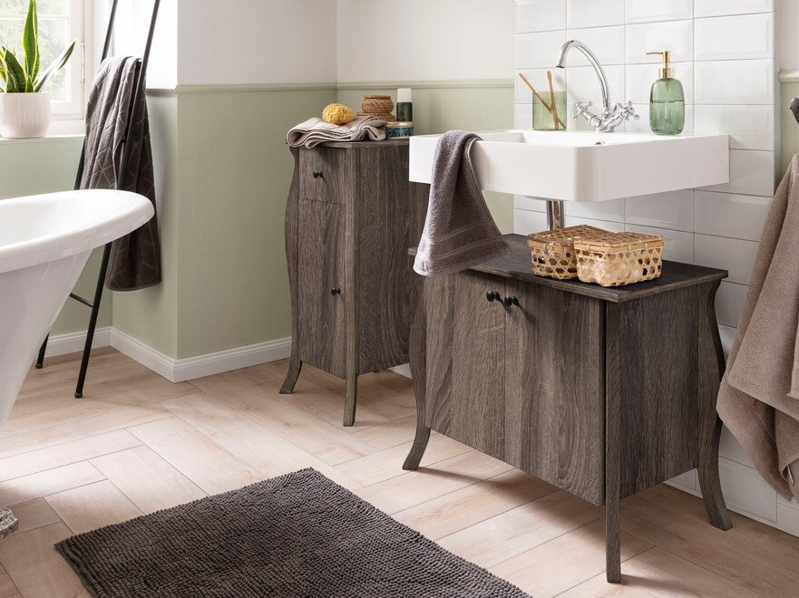 Όρθιο ντουλάπι μπάνιου Ophtole 102 (Γκρι δρυς)