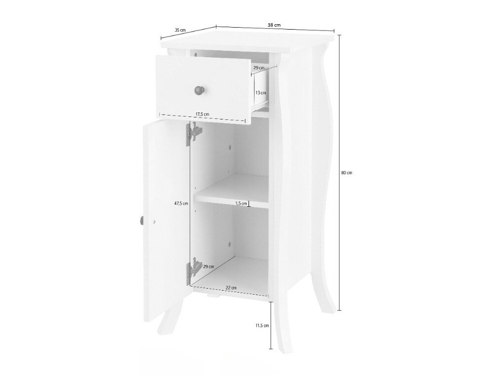 Όρθιο ντουλάπι μπάνιου Ophtole 102 (Γκρι δρυς)