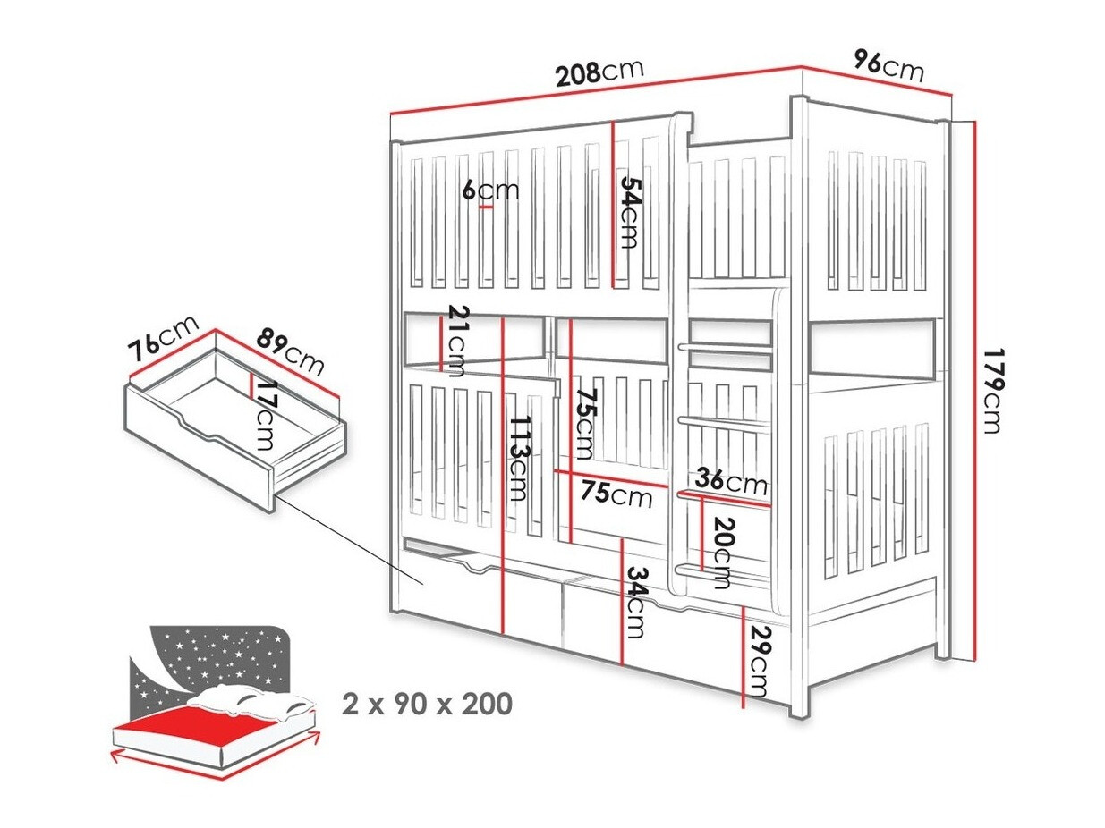 Bunk bed Vista 105