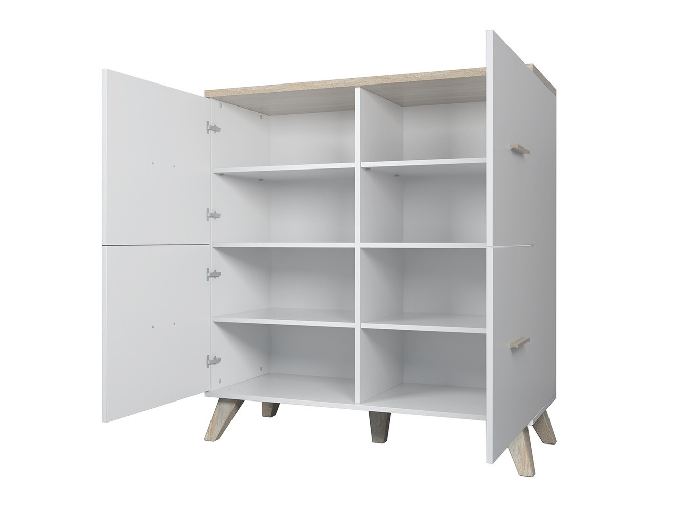 Σετ επίπλων σαλονιού Larfloi 113 (Δρυς wotan + Μαύρο)