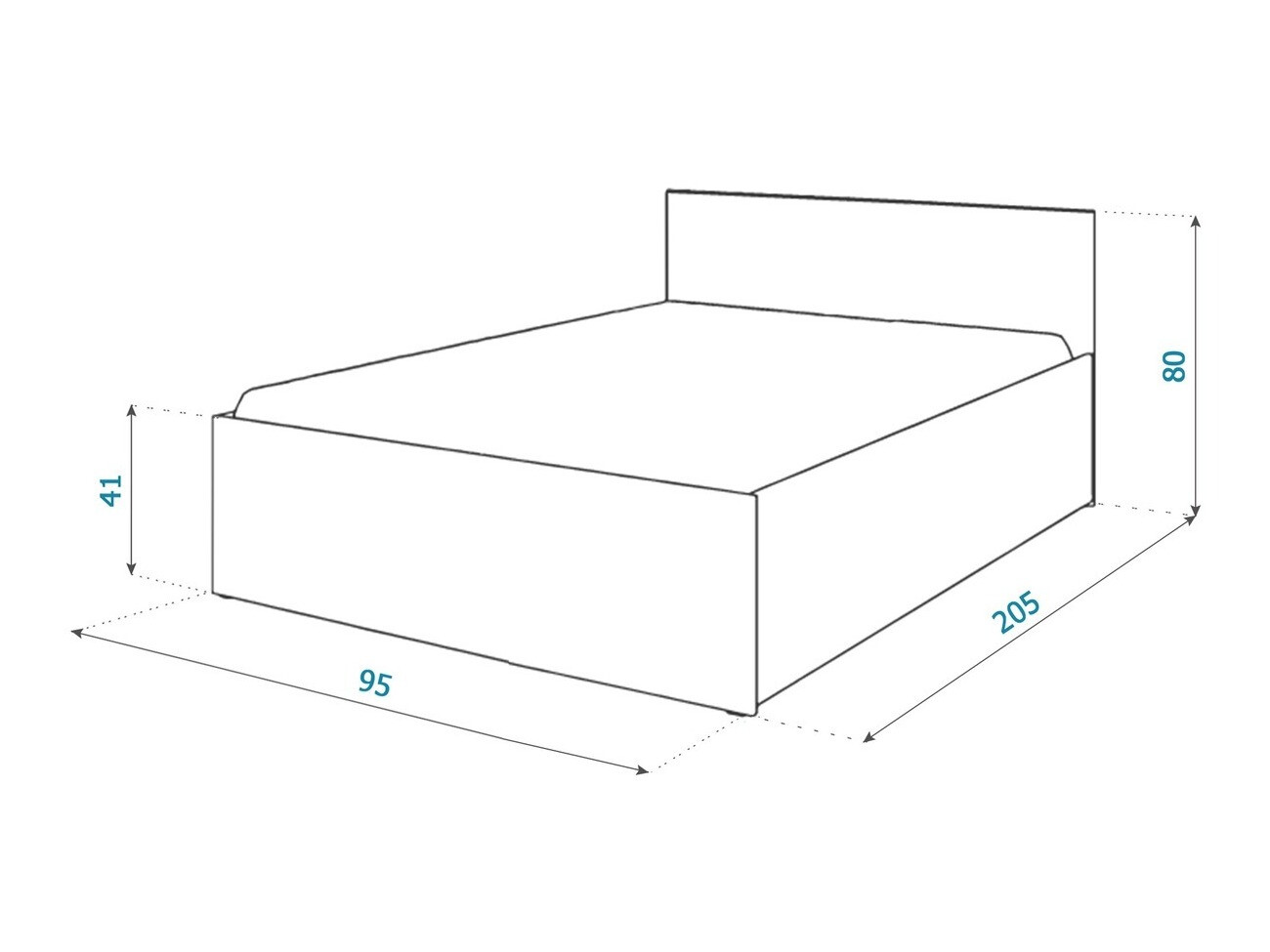 Bed Aurora 157 (White)