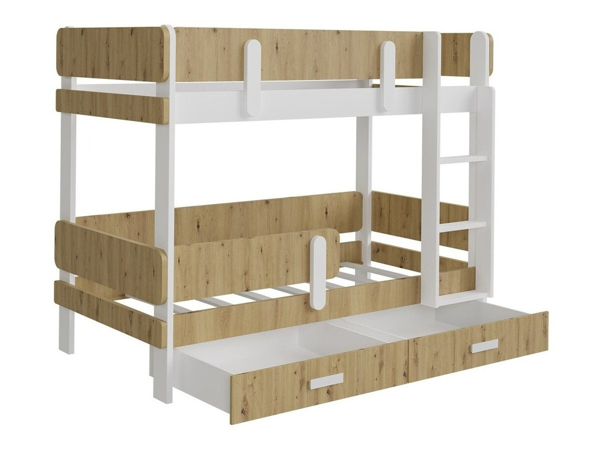 Bunk bed Henderson 144 (White + Artisan oak)