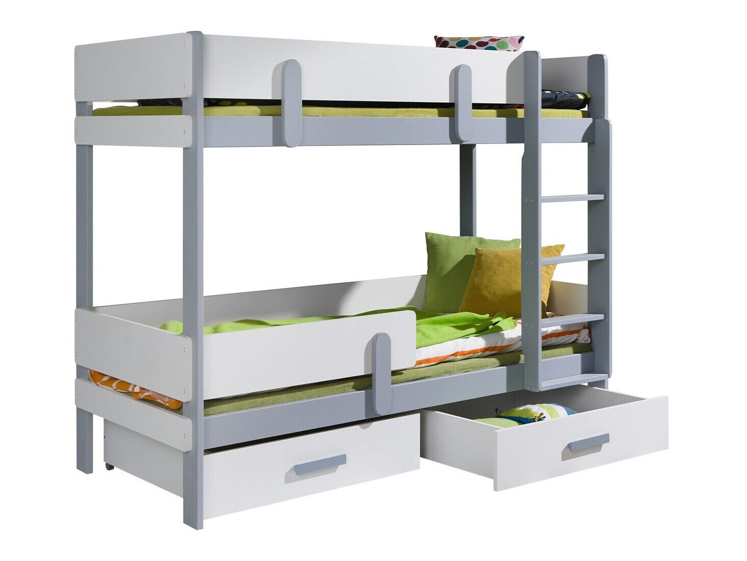 Bunk bed Henderson 144 (White + Grey)