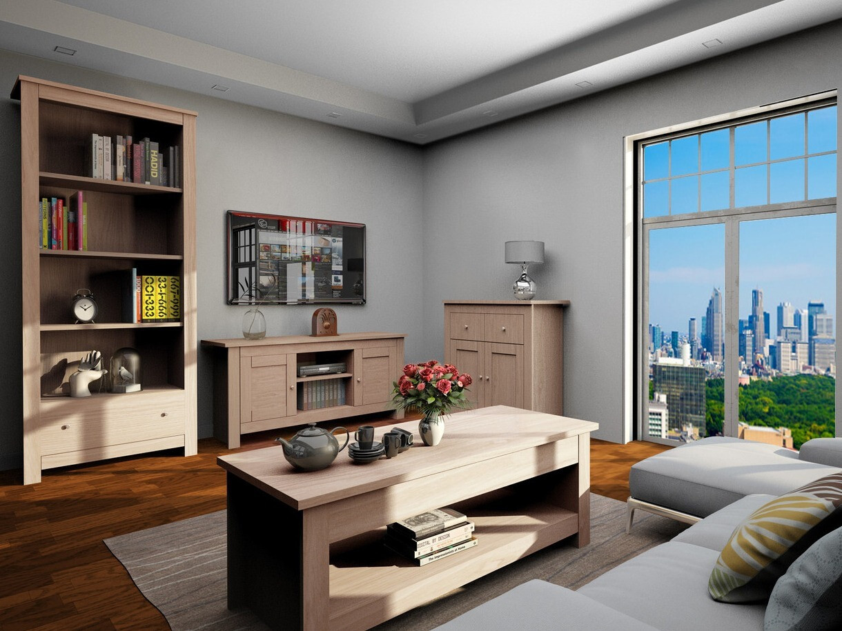 Έπιπλο τηλεόρασης Denton 1428 (Δρυς)