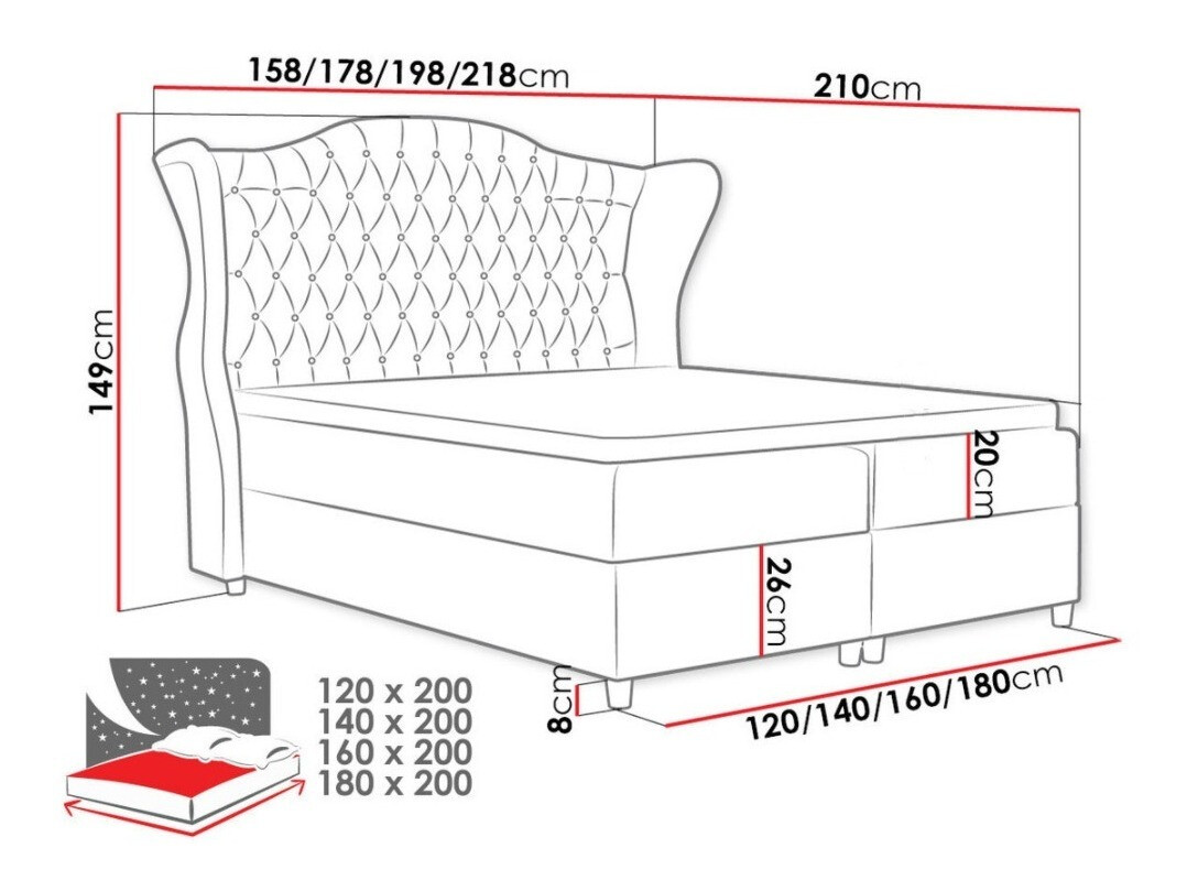 Continental bed Poeta (Kronos 07)