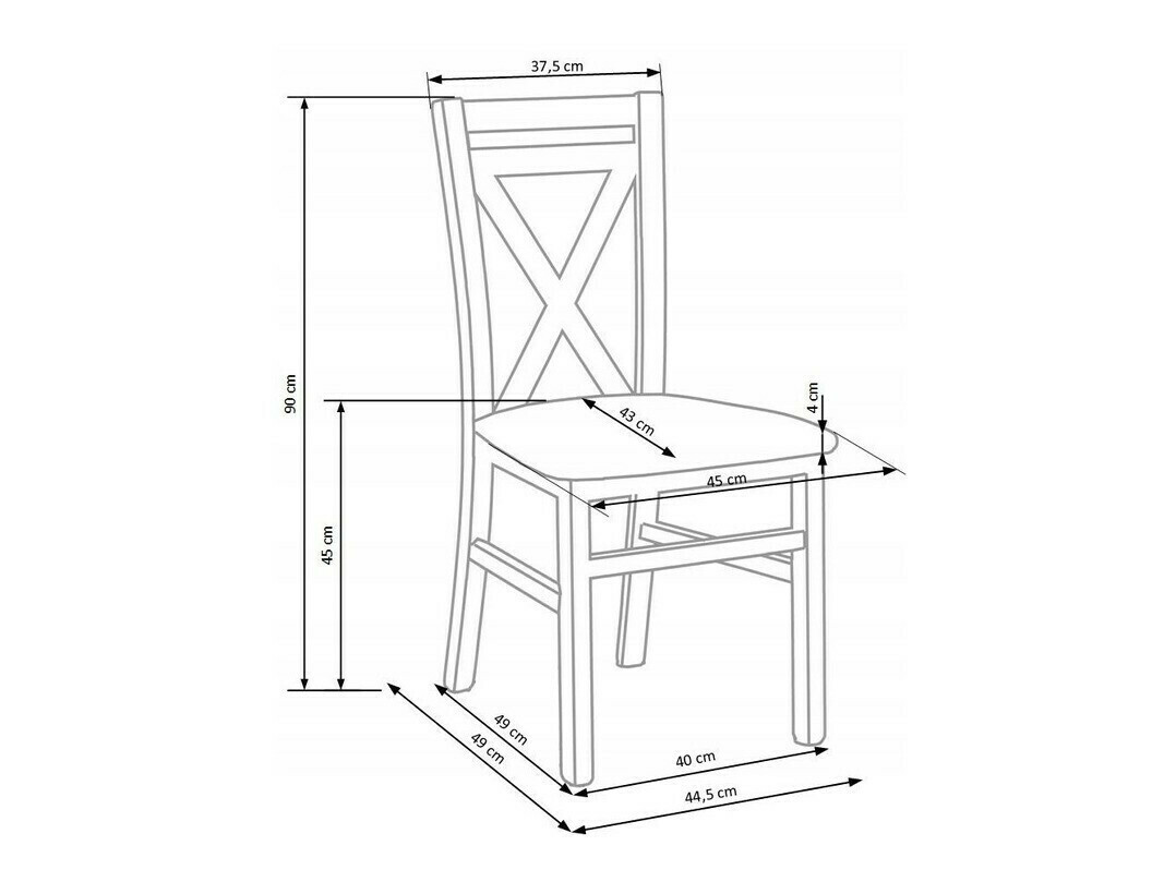 Καρέκλα Houston 593 (Άσπρο + Μπεζ)