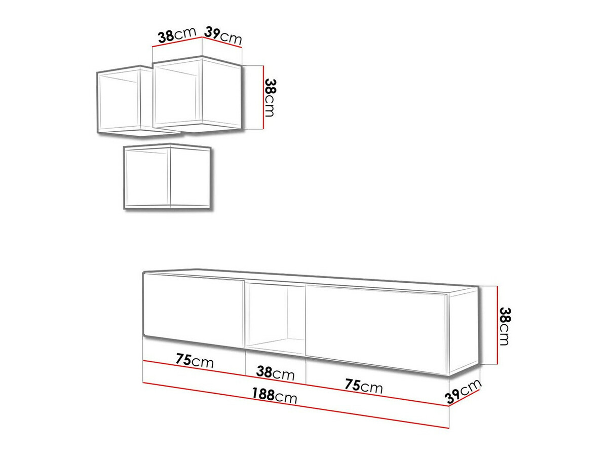 Living room set Corbele 113 (White)