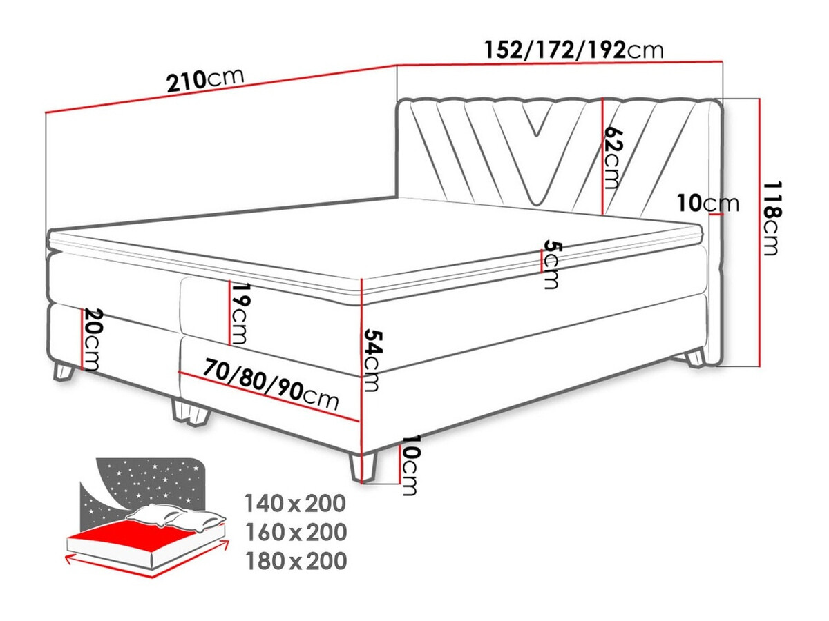 Continental bed ComfiDream Solra (Fresh 32)