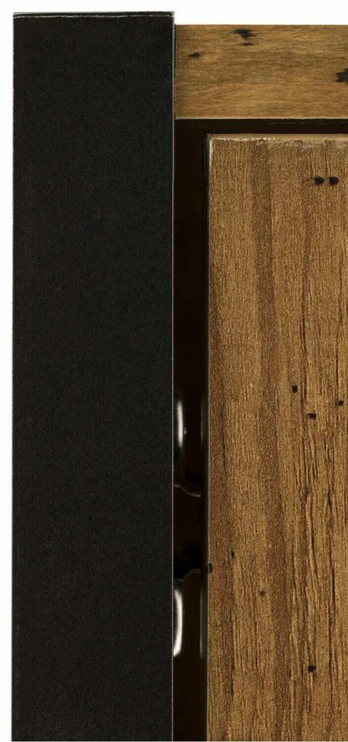 Standing bathroom cabinet Larnovo 110 (Dark oak + Black)