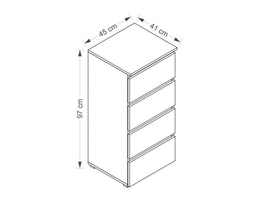Συρταριέρα Cirdora 106 (Sonoma οξιά)