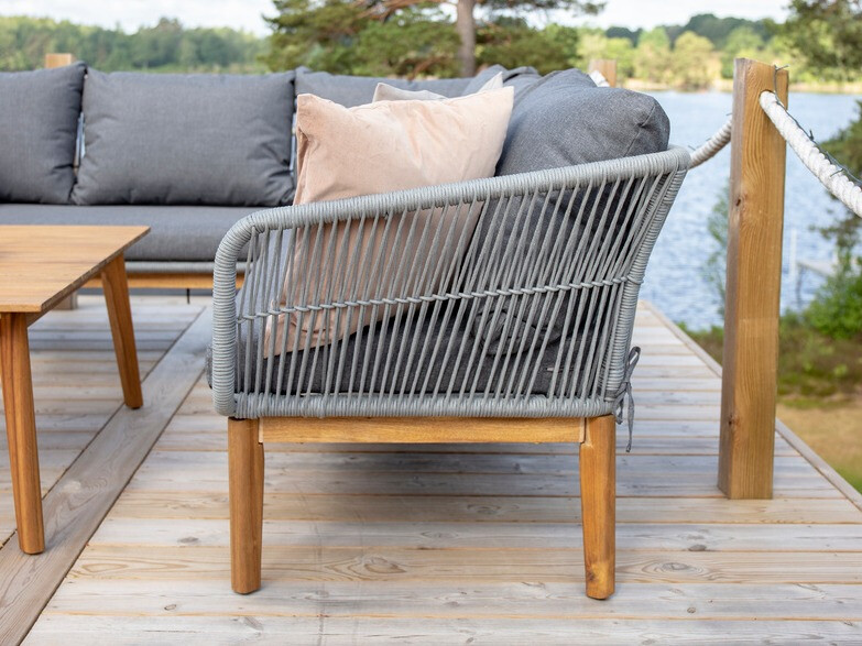 Outdoor furniture set Dallas 1085 (Acacia + Grey)