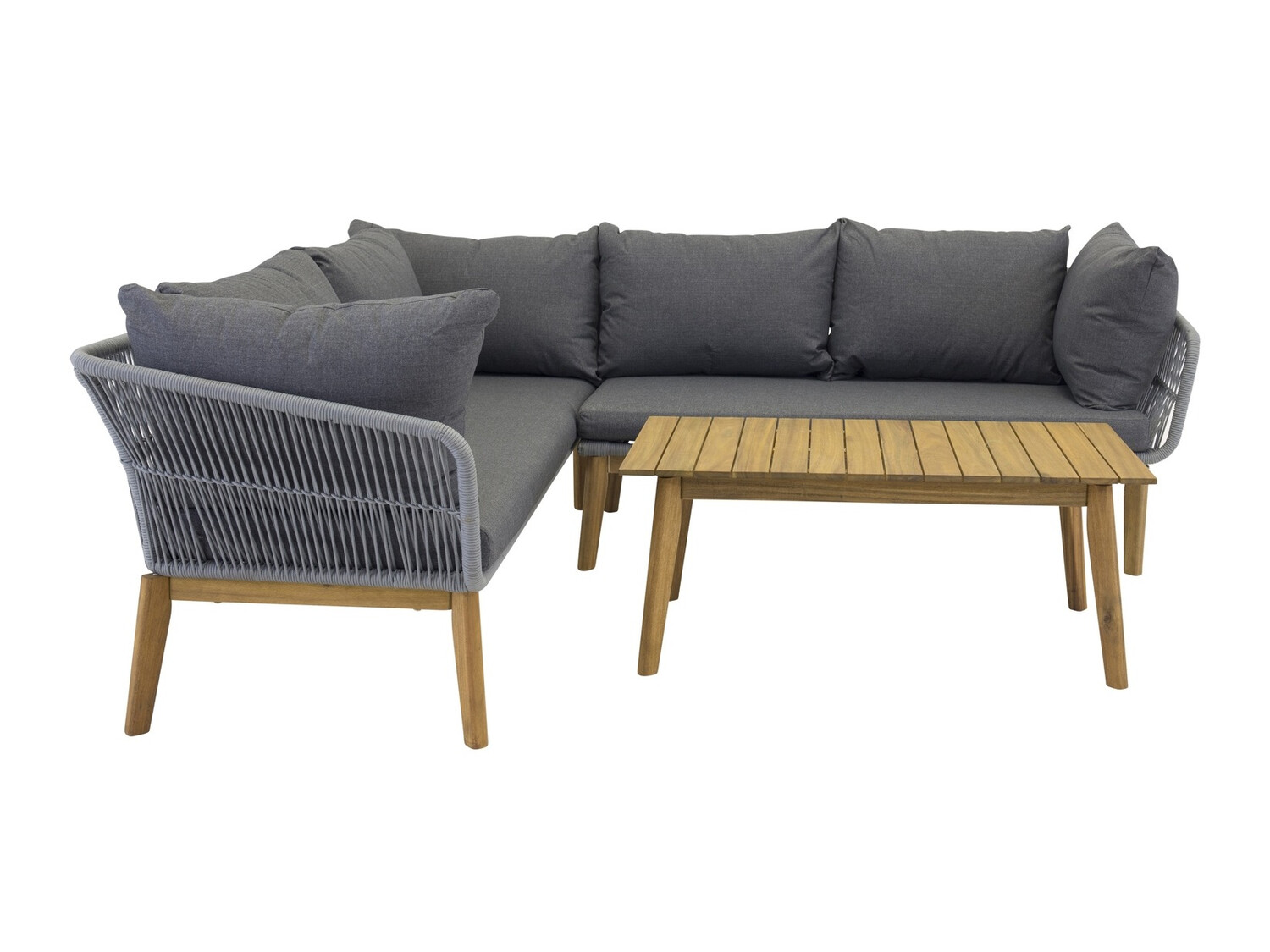 Outdoor furniture set Dallas 1085 (Acacia + Grey)