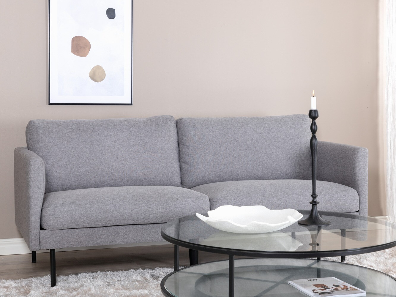 Sofa Fercame 100 (Grey + Black)
