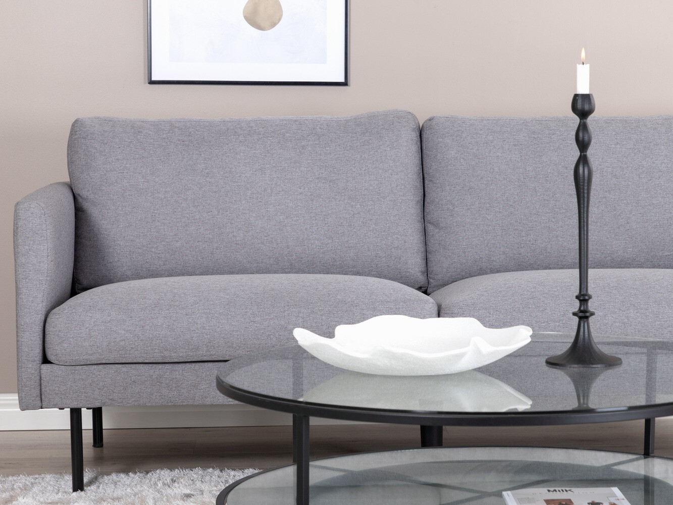 Sofa Fercame 100 (Grey + Black)