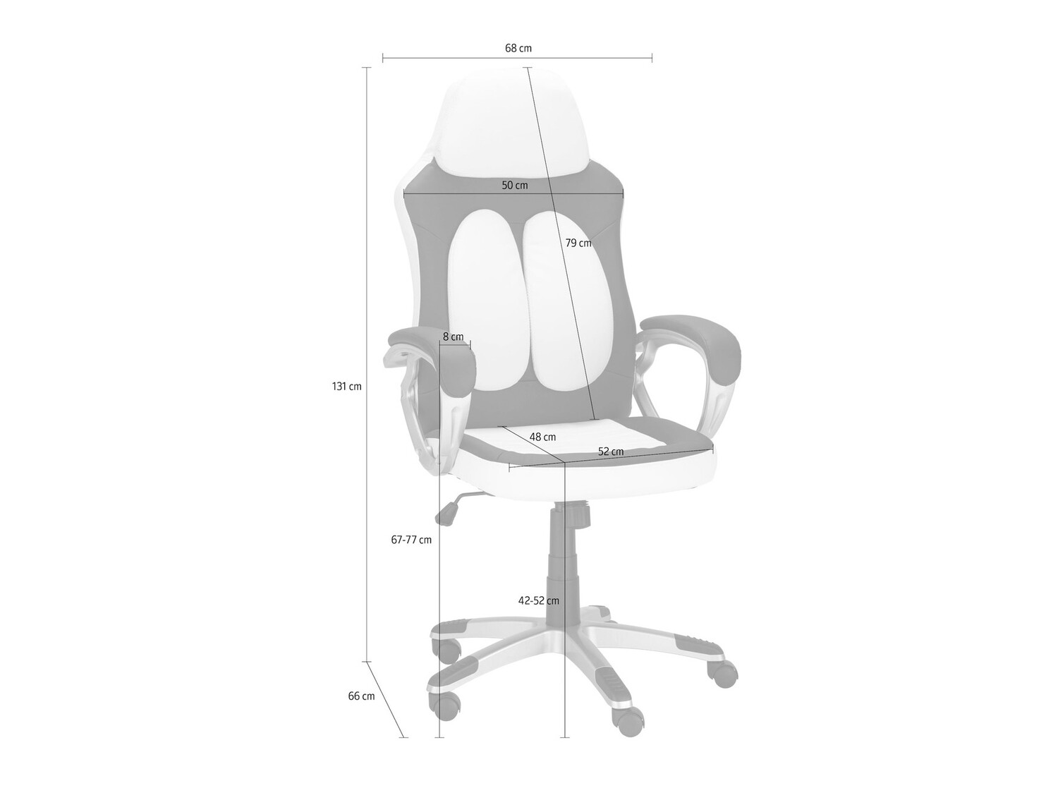 Gaming chair Denton 561 (White + Black)