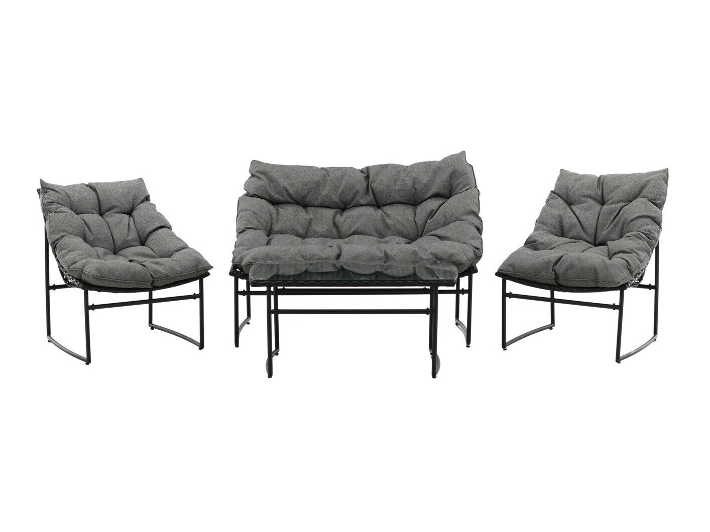 Outdoor furniture set Dallas 4732 (Black + Grey)