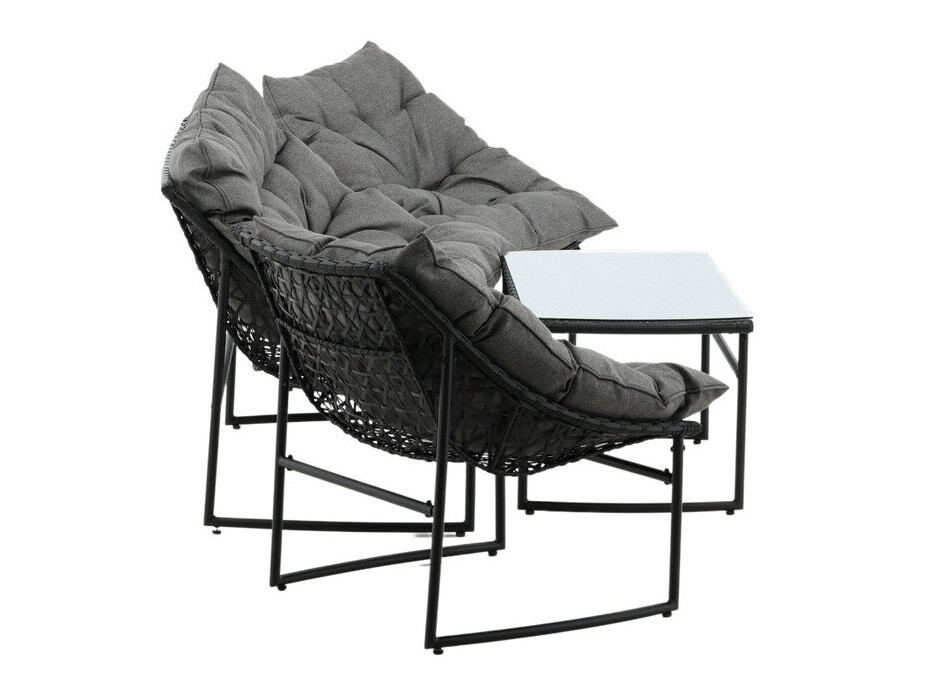 Outdoor furniture set Dallas 4732 (Black + Grey)