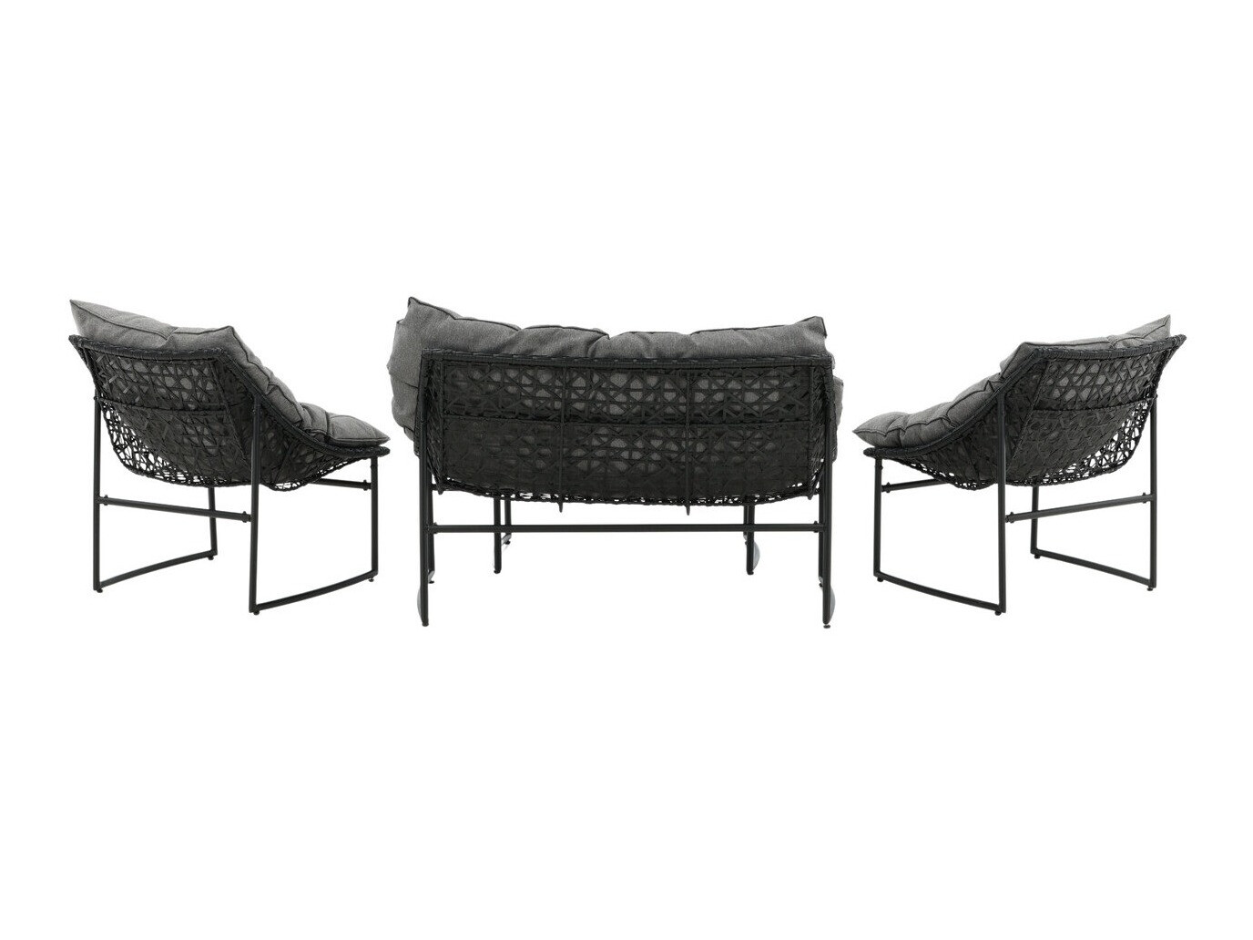 Outdoor furniture set Dallas 4732 (Black + Grey)