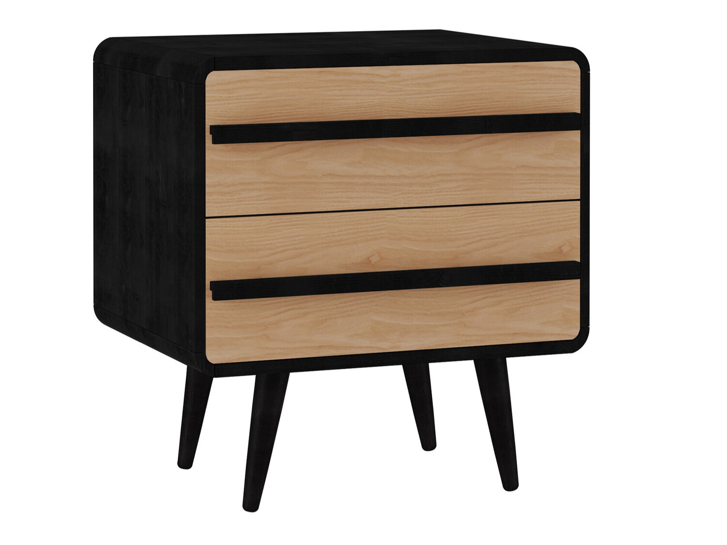 Bedside table Denton 567 (Black + Oak)
