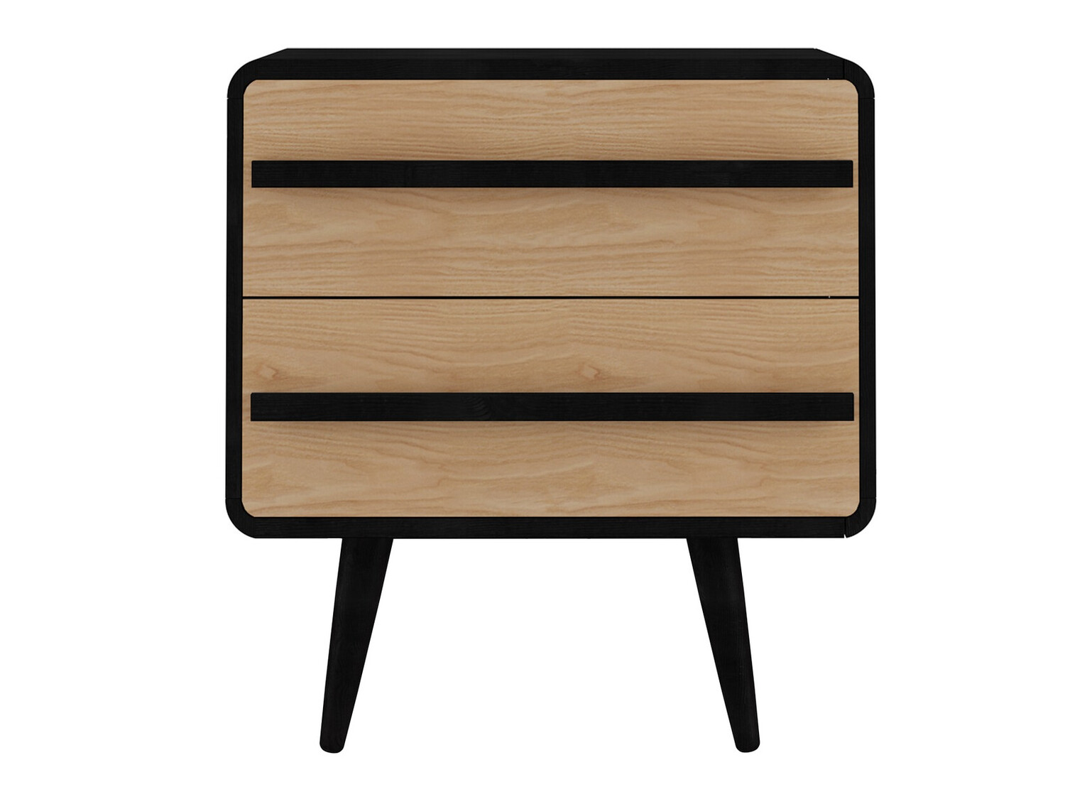 Bedside table Denton 567 (Black + Oak)