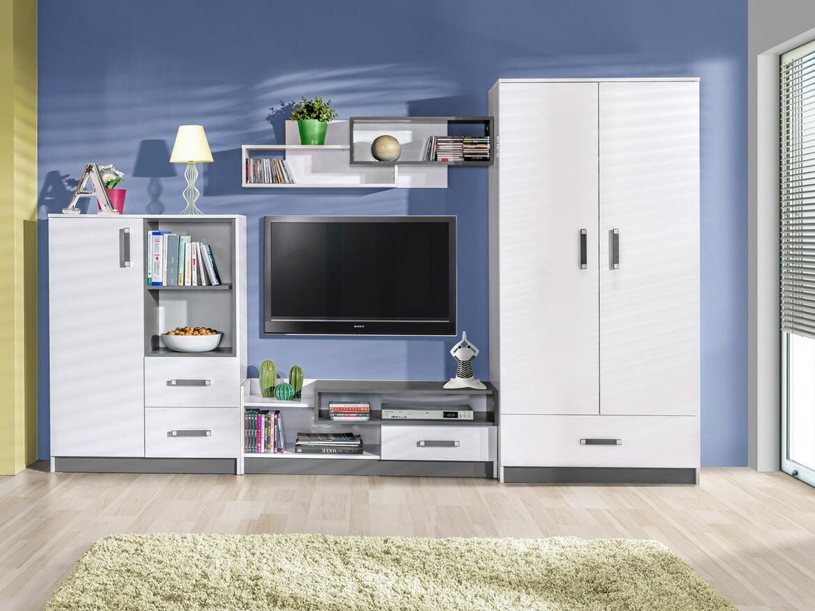 Living room set Lorlare 101 (White + Grey)