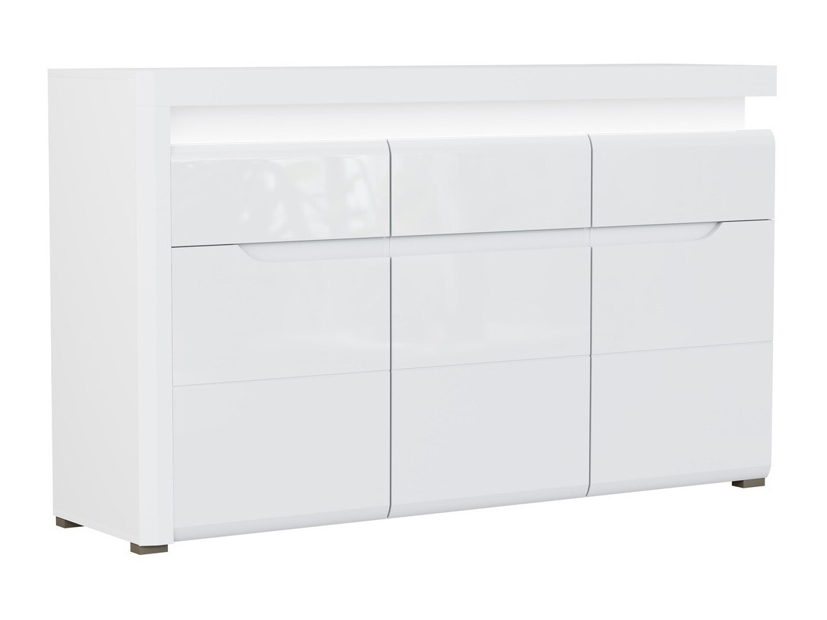 Chest of drawers Revelmi 103 (Glossy white + White)