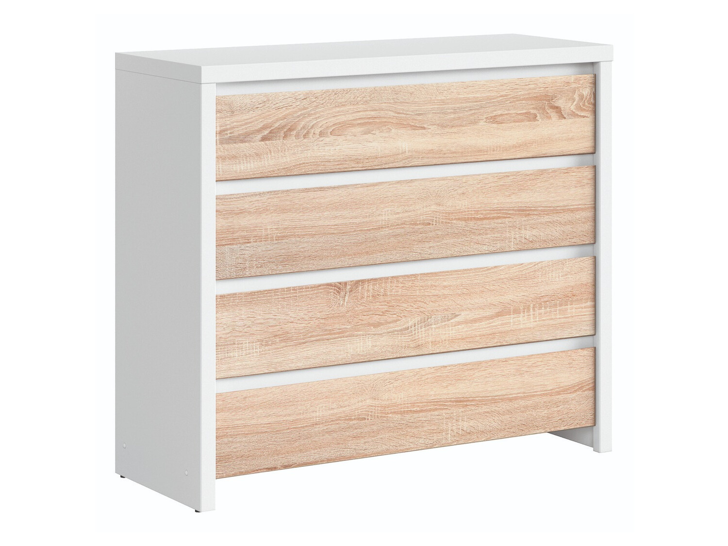 Chest of drawers Nolroma 105 (White + Sonoma oak)