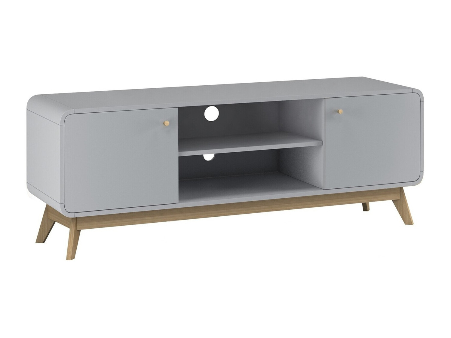 Έπιπλο τηλεόρασης Elbtena 107 (Γκρι + Δρυς)