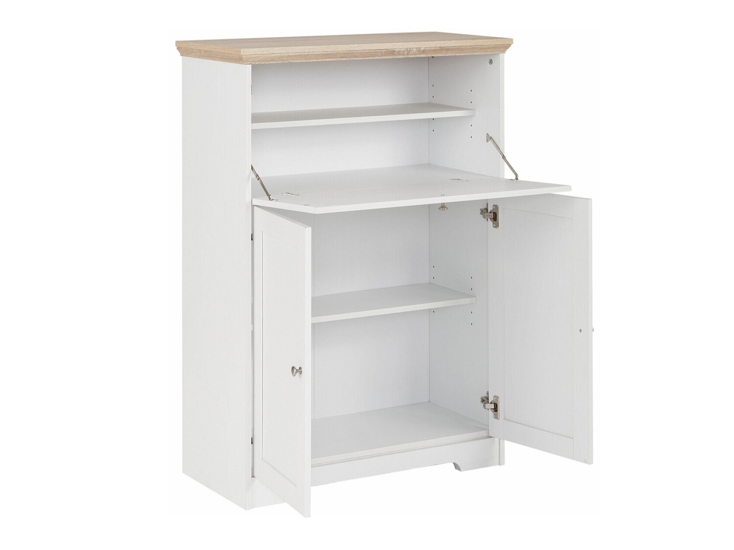 Sideboard Odemela 107 (White + Light oak)