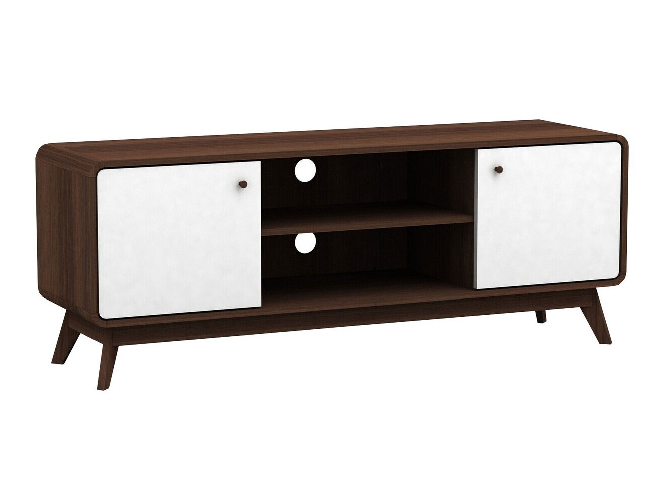 TV stand Elbtena 107 (Nut + White)