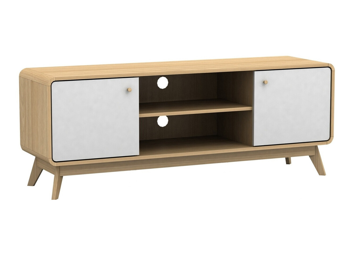TV stand Elbtena 107 (Oak + White)