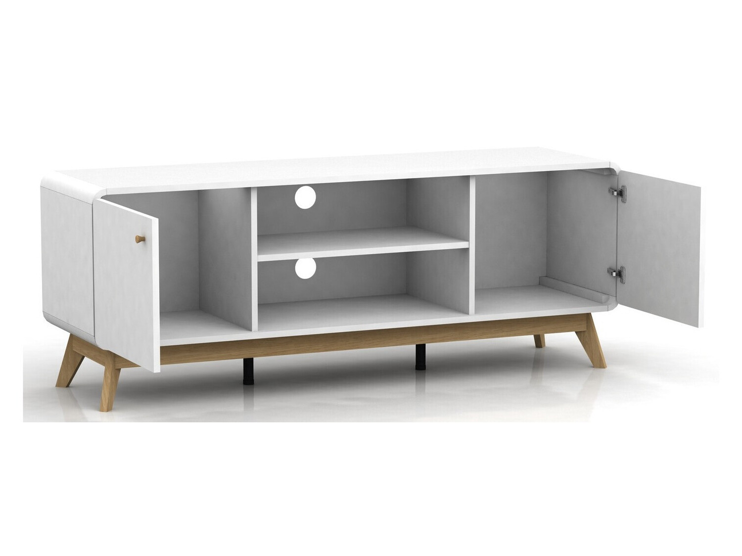 TV stand Elbtena 107 (White + Oak)