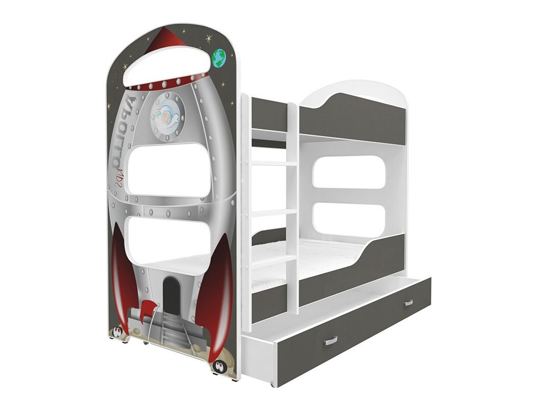 Bunk bed Aurora 116 (White + Grey)