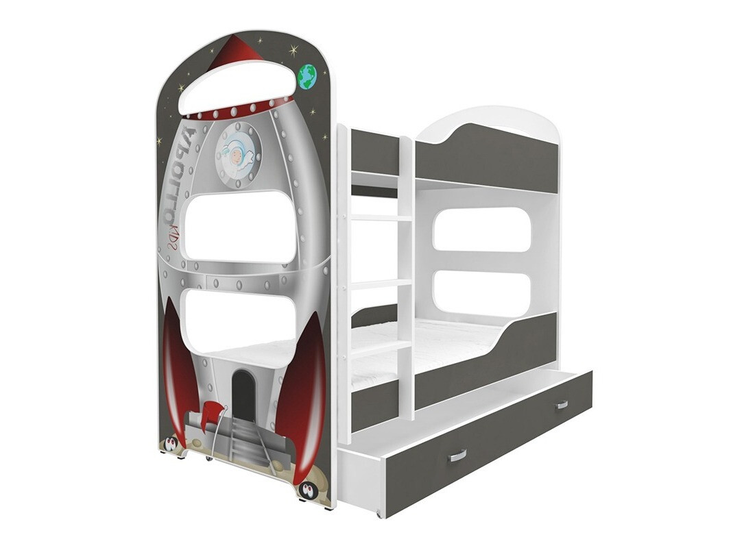 Bunk bed Aurora 116 (White + Grey)