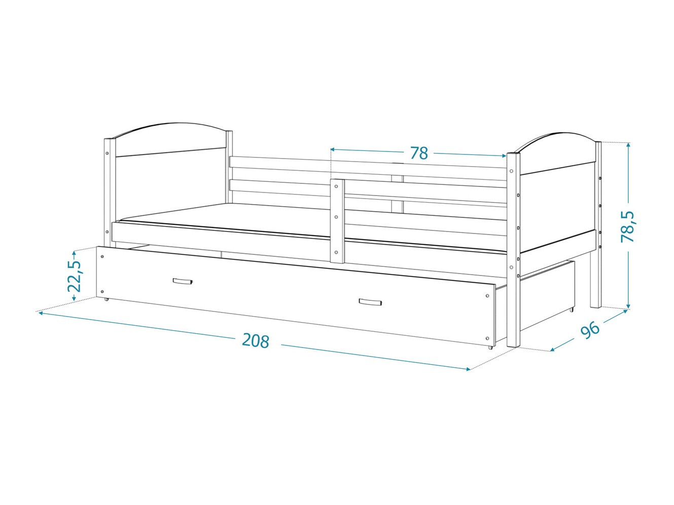 Bed Aurora 129 (Grey)