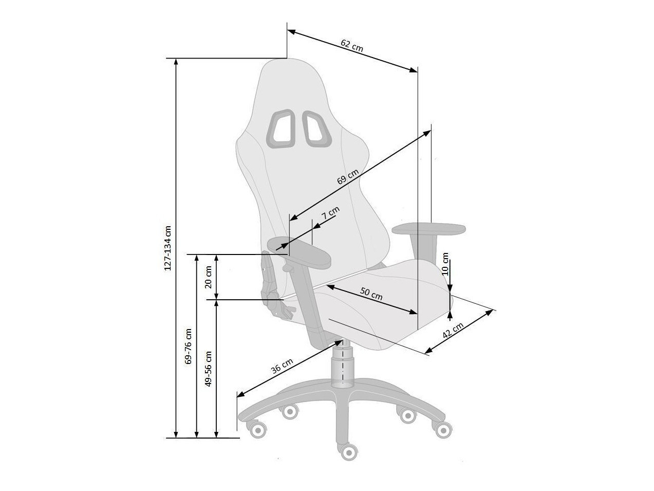 Gaming chair Houston 1431 (Black + Grey)