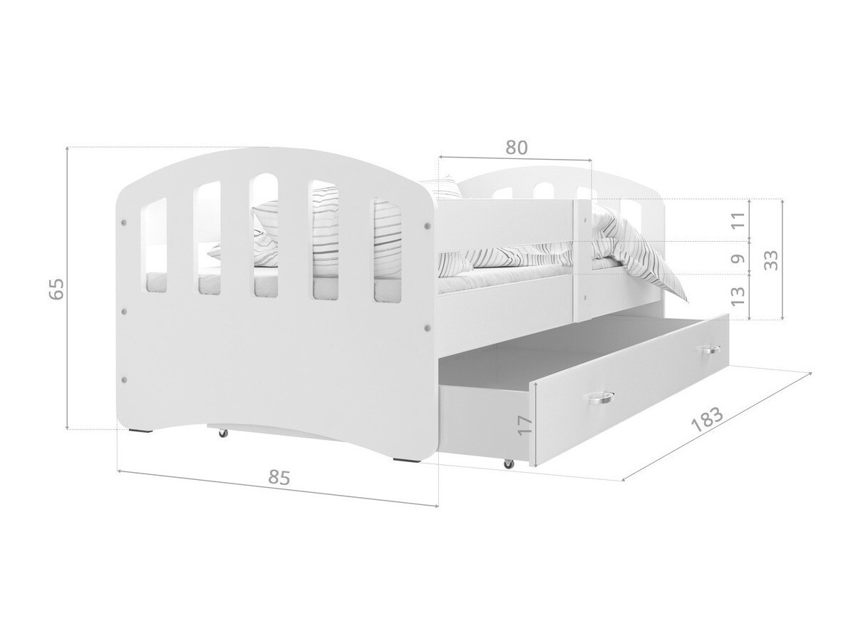 Bed Aurora 134 (White)