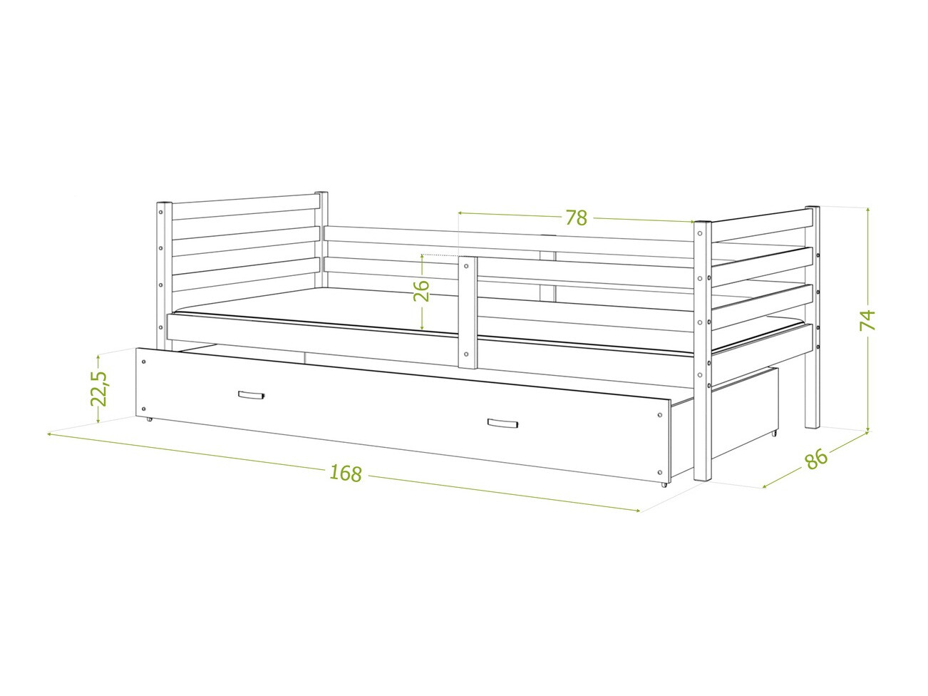 Bed Aurora 130 (Grey)