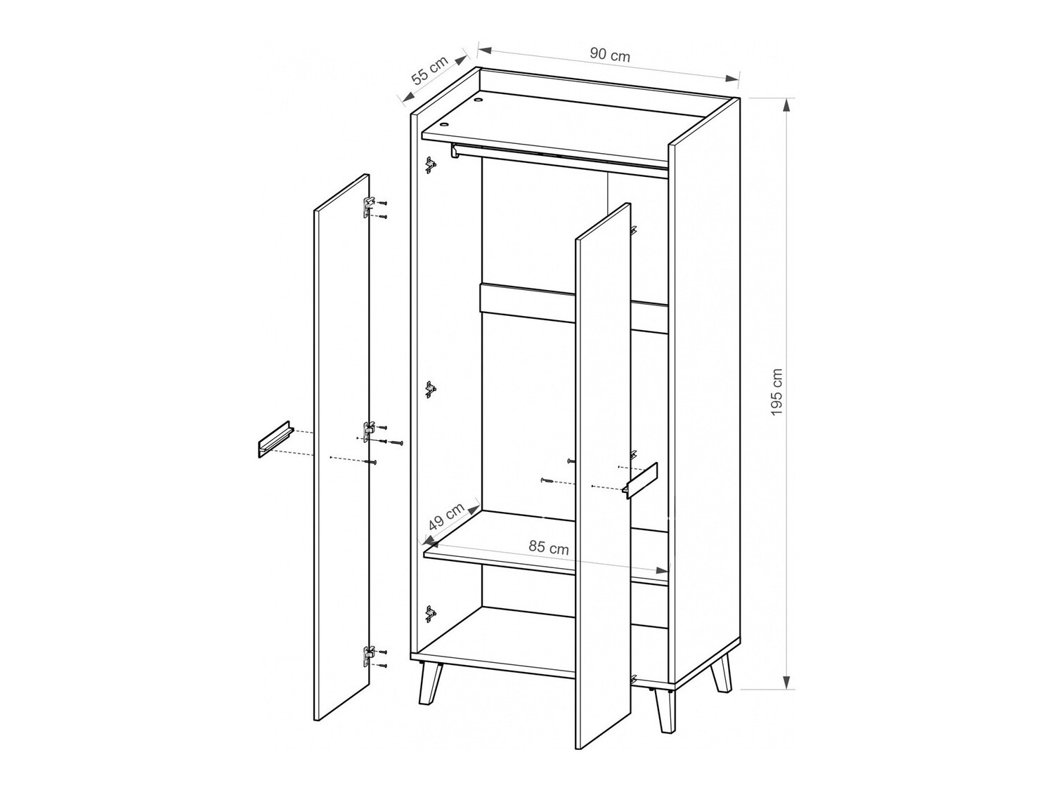 Wardrobe Oderevu 100