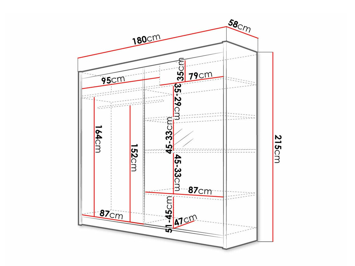 Ντουλάπα Closico Cavaris I (Άσπρο + Artisan βελανιδιά)