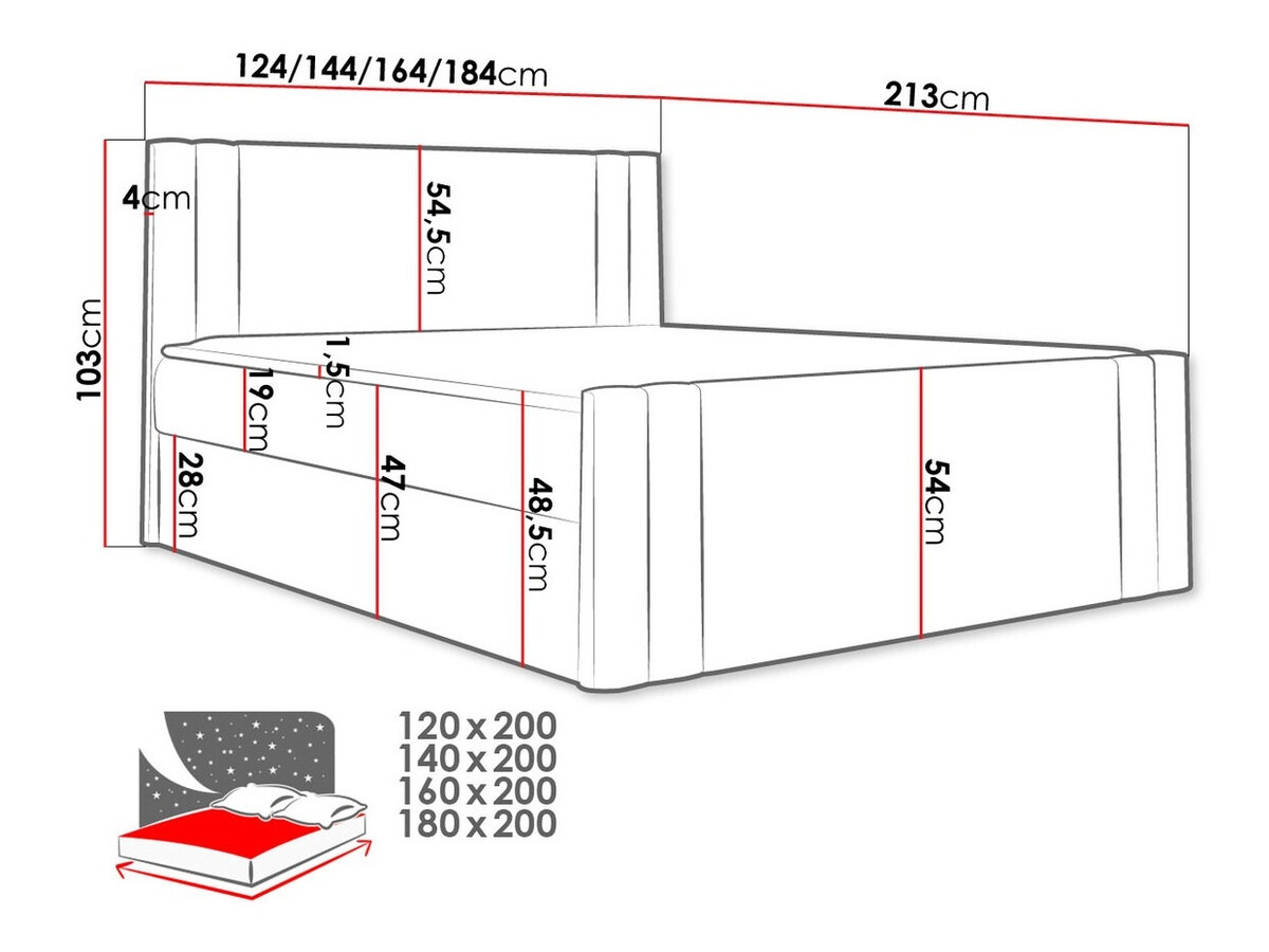 Κρεβάτι continental Mel (Amor Velvet 4304)