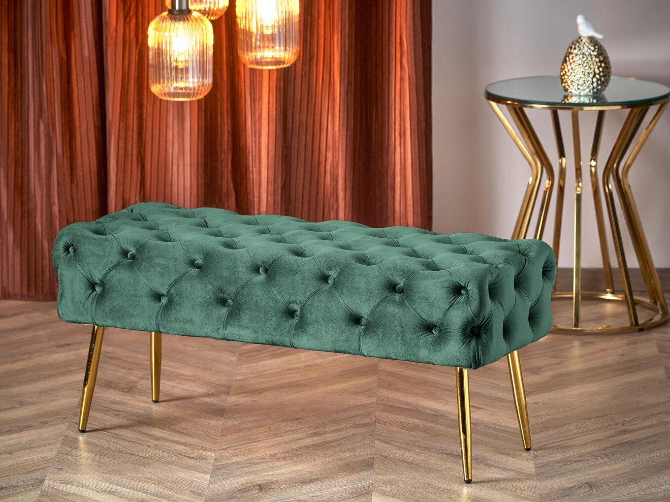 Upholstered bench Houston 1252 (Dark green)