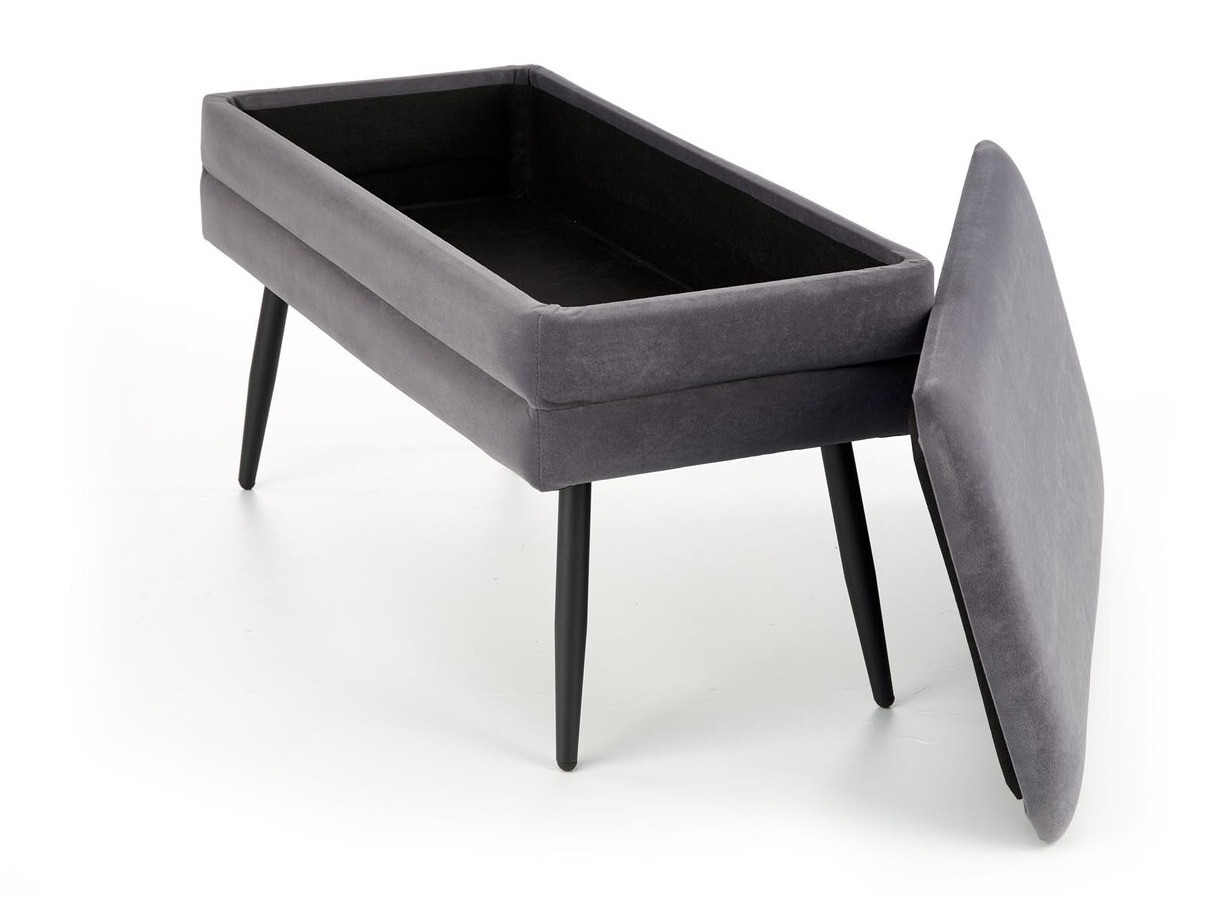 Upholstered bench Houston 1255 (Grey + Black)