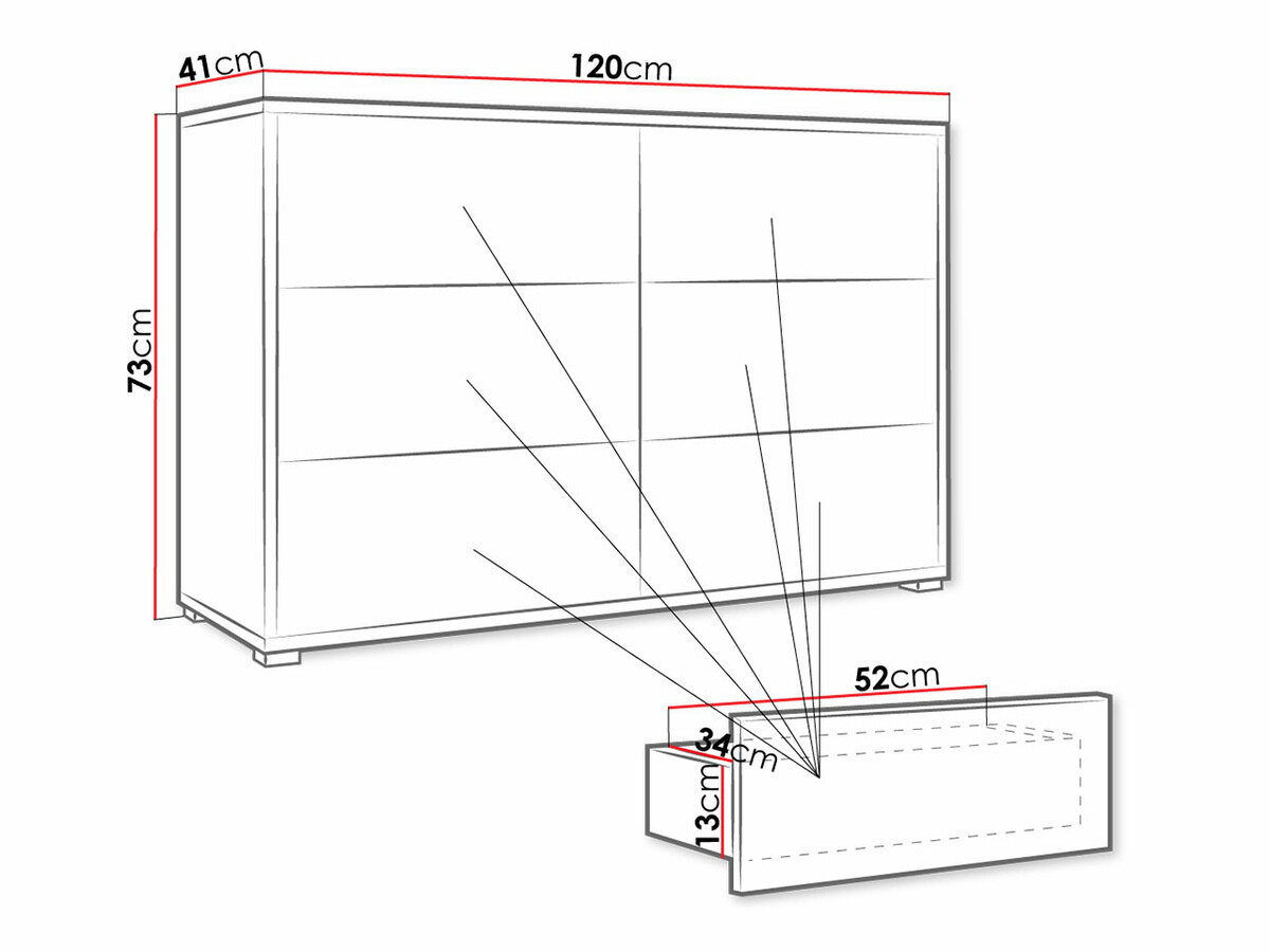 Συρταριέρα Comfivo Tutela II (Άσπρο)