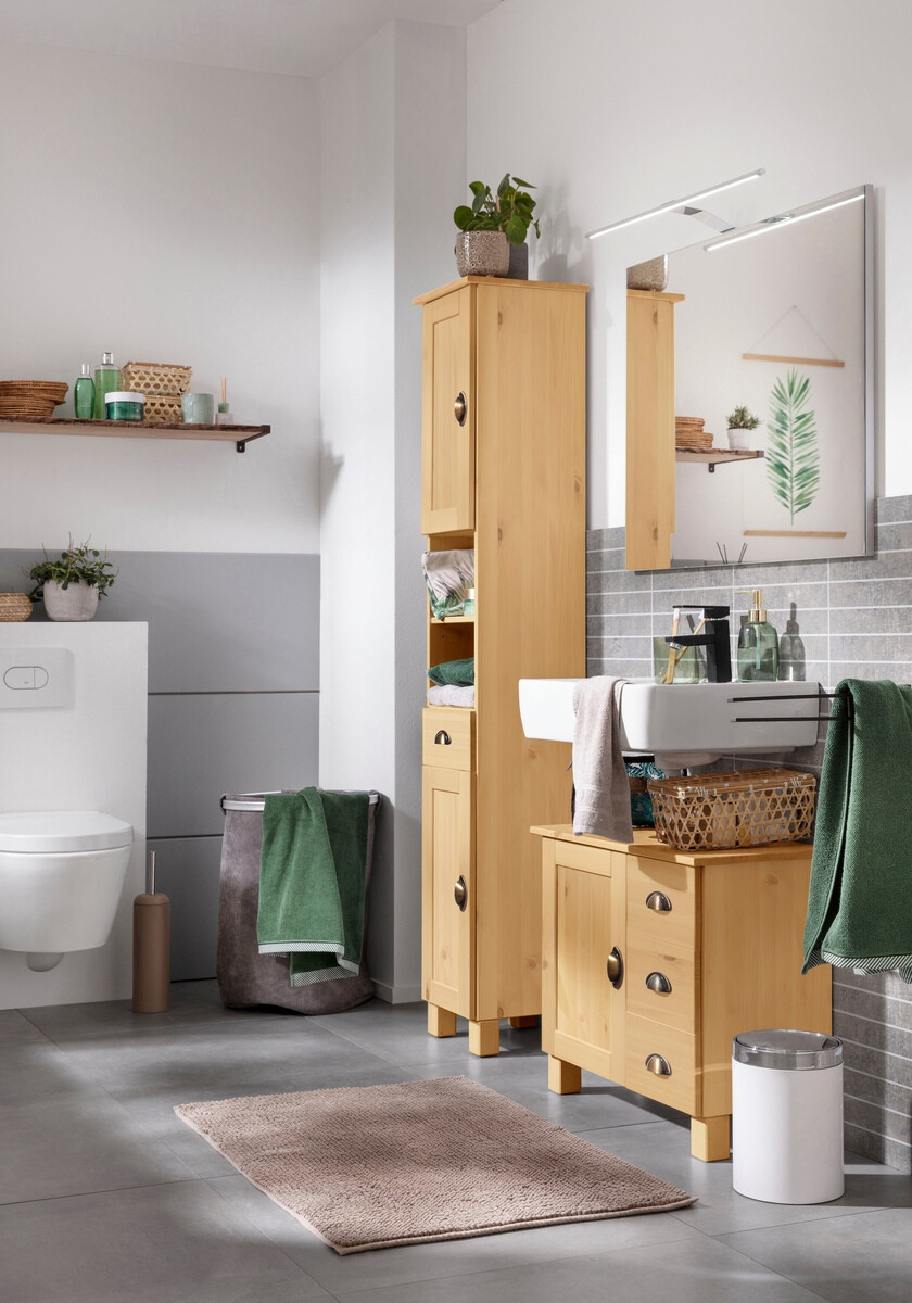 Όρθιο ντουλάπι νιπτήρα μπάνιου Serelbu 101 (Πεύκο)